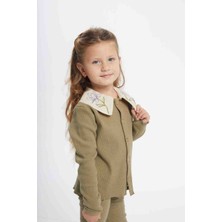 Tude Kids Yakası Nakış Işlemeli Fitilli Kız Çocuk Alt Üst Takım