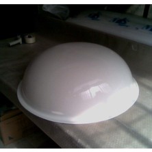 Woodhub Akrilik Beyaz Plastik Yuvarlak Uydu Kapağı 4 mm Abs