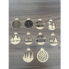 Yılbaşı Ahşap Toplar 10 Adet Boyanabilir