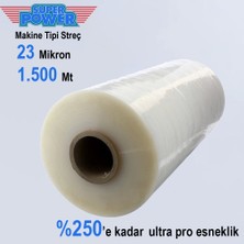 Alveta Makine Tipi Rulo Streç Film %250 Esneklik 23 Mikron 1500 Metre Yırtılmaya Dayanıklı 50 cm