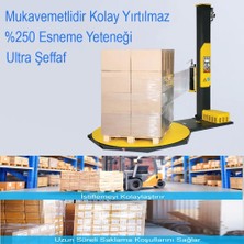 Alveta Makine Tipi Rulo Streç Film %250 Esneklik 23 Mikron 1500 Metre Yırtılmaya Dayanıklı 50 cm