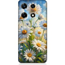 Teknomeg Infinix Note 30 Pro Uyumlu Papatya Bahçesi  Desenli Silikon Kılıf