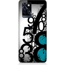 Teknomeg Infinix Note 10 Pro Uyumlu Sayısal Karmaşa  Desenli Silikon Kılıf