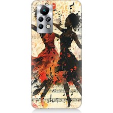 Teknomeg Infinix Note 11 Pro Uyumlu Dans Eden Çift  Desenli Silikon Kılıf