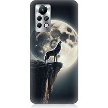 Teknomeg Infinix Note 11 Pro Uyumlu Kurt ve Ay  Desenli Silikon Kılıf