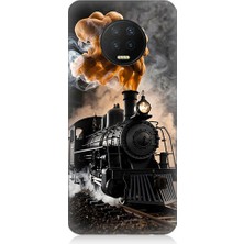 Teknomeg Infinix Note 7 Uyumlu Kara Tren  Desenli Silikon Kılıf