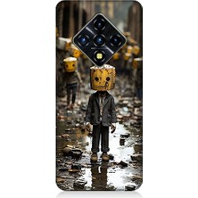 Teknomeg Infinix Zero 8 Uyumlu Karton Kafalar  Desenli Silikon Kılıf