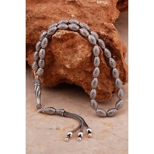 Usta Işi Özel Üretim Elişi Telkari Eskitme Gümüş Tesbih 349