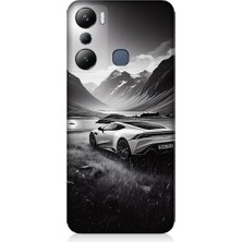 Teknomeg Infinix Hot 20I Uyumlu Dağ Yolunda Araba  Desenli Silikon Kılıf