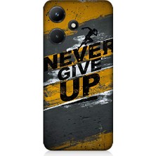 Teknomeg Infinix Hot 30I Uyumlu Never Give Up  Desenli Silikon Kılıf