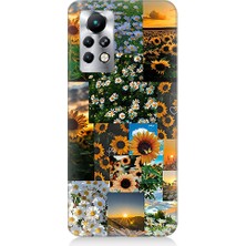 Teknomeg Infinix Note 11 Pro Uyumlu Ayçiçeği Deseni  Desenli Silikon Kılıf