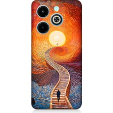 Infinix Hot 40I Uyumlu Işıklı Yol  Desenli Silikon Kılıf