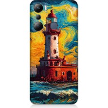 Teknomeg Infinix Hot 20I Uyumlu Renkli Fener  Desenli Silikon Kılıf