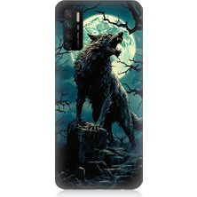 Teknomeg Infinix Note 7 Lite Uyumlu Karanlık Canavar  Desenli Silikon Kılıf