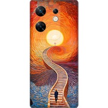 Teknomeg Infinix Zero 30 4g Uyumlu Işıklı Yol  Desenli Silikon Kılıf