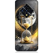 Teknomeg Infinix Zero 8 Uyumlu Ay ve Kum Saati  Desenli Silikon Kılıf