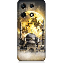 Teknomeg Infinix Note 30 Pro Uyumlu Ay ve Cami  Desenli Silikon Kılıf