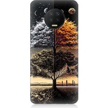 Teknomeg Infinix Note 7 Uyumlu Gece ve Gündüz  Desenli Silikon Kılıf