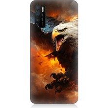 Infinix Note 7 Lite Uyumlu Kartal Savaş  Desenli Silikon Kılıf
