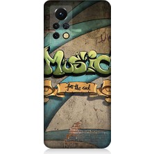 Teknomeg Infinix Note 11S Uyumlu Müzik Duvarı  Desenli Silikon Kılıf