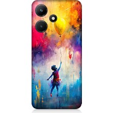 Infinix Hot 30I Uyumlu Balonlu Kız  Desenli Silikon Kılıf