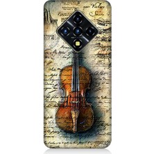 Teknomeg Infinix Zero 8 Uyumlu Eski Keman  Desenli Silikon Kılıf