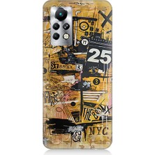 Teknomeg  Infinix Note 11 Pro Uyumlu Karma Grafik  Desenli Silikon Kılıf