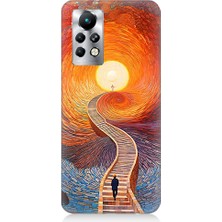 Infinix Note 11 Pro Uyumlu Işıklı Yol  Desenli Silikon Kılıf