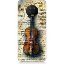 Infinix Note 7 Uyumlu Eski Keman  Desenli Silikon Kılıf