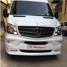 Woodhub (Boyasız) Mercedes Sprinter W906 Facelift Sissiz+Ledli Ön Tampon Geçme 2014-2018 Arası Uyumlu