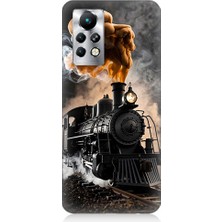 Teknomeg Infinix Note 11 Pro Uyumlu Kara Tren  Desenli Silikon Kılıf