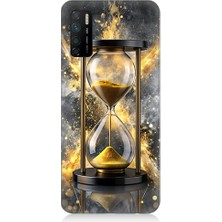 Teknomeg Infinix Note 7 Lite Uyumlu Altın Kum Saati  Desenli Silikon Kılıf