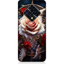 Teknomeg Infinix Zero 8 Uyumlu Gül ve Çiçekler  Desenli Silikon Kılıf