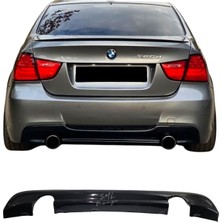 Woodhub Bmw E90 335 Difüzör Ithal Plastik Mat Siyah 335I E90 Arka-Tampon-Bodykit-Difüzör-Difizör-Ek