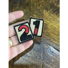 Gönülden Tasarım Ütü İle Yapışan 21 Rakamlı Arma Dikiş Aplike 5 x 3 cm