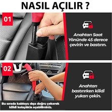 CarsTop.Tr Araba Direksiyon Kilidi - Hırsızlık Önleyici Güvenlik Kilidi - Dayanıklı ve Kolay Kullanım - Yüksek Güvenlik Araç Kilidi