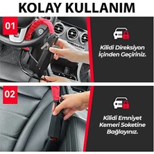 CarsTop.Tr Araba Direksiyon Kilidi - Hırsızlık Önleyici Güvenlik Kilidi - Dayanıklı ve Kolay Kullanım - Yüksek Güvenlik Araç Kilidi