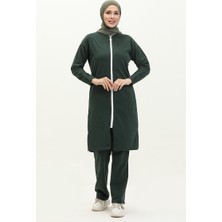 Sefa Merve Fermuarlı Eşofman Takım 3044-04 Nefti Yeşil