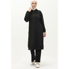 Iki Iplik Eşofman Takım 3034-03 Siyah