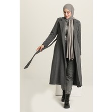 Sefa Merve Kuşaklı Kışlık Kaban 612970-02 Gri