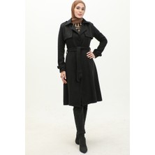 Sefa Merve Kaşe Kaban 71113-01 Siyah