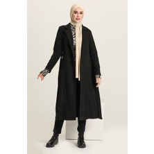 Sefa Merve Kuşaklı Kışlık Kaban 612970-01 Siyah