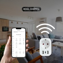 Onvec Usb Type-c Akıllı Tekli Priz, WiFi + BLE, Google Home ve Amazon Alexa Uyumlu, Uzaktan Kontrol, Anlık Enerji Tüketimi Takip, Zamanlayıcı Özellikli