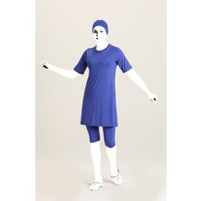 Sefa Merve Kısa Kol Havuz Mayo 22700-03 Saks