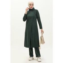 Balıkçı Yaka Eşofman Takım 3043-12 Zümrüt Yeşili