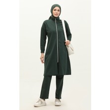 Sefa Merve Fermuarlı Eşofman Takım 03063-05 Nefti Yeşil
