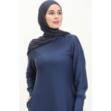 Sefa Merve Cepli Elbise 0665-07 Indigo