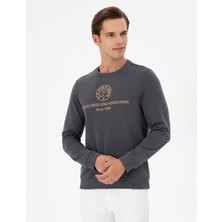U.S. Polo Assn. Erkek Regular Fit Bisiklet Yaka Antrasit Sweatshirt 50293424-VR006