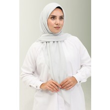 Düz Büyük Boy Eşarp Bdbawal-01 Açık Gri