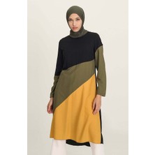 Sefa Merve Üç Parçalı Viskon Tunik 6447-01 Siyah